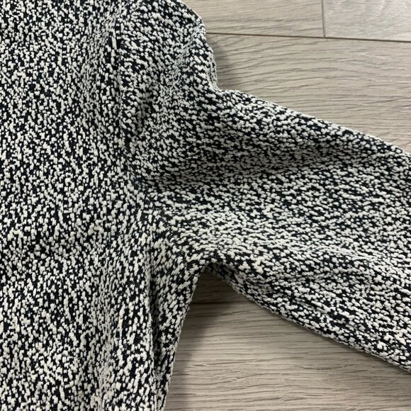 & Other Stories Textured Long Sleeve Black & White Dress - Picture 9 of 13
